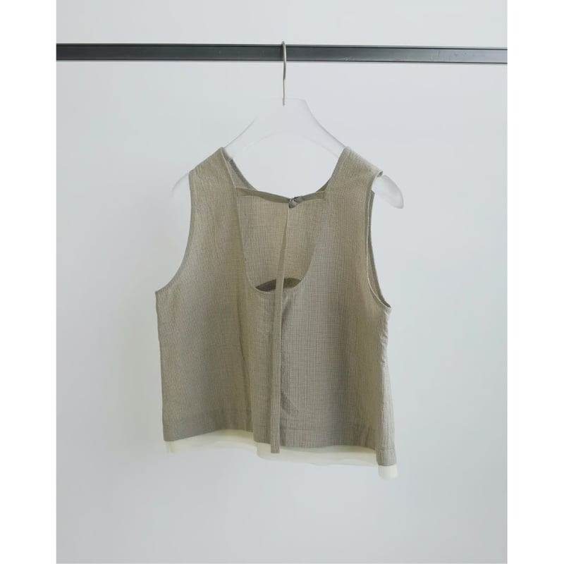 トップス anuke Backopen Check Tops anuke】Backopen Check Tops | selectshop kusukusu