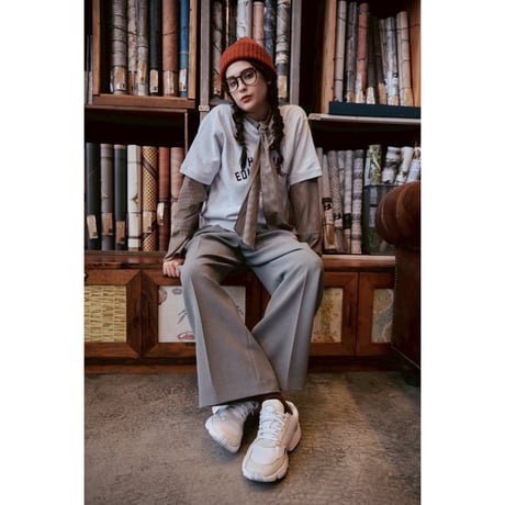 【LE MELANGE】 カットオフコットン裏毛Tee