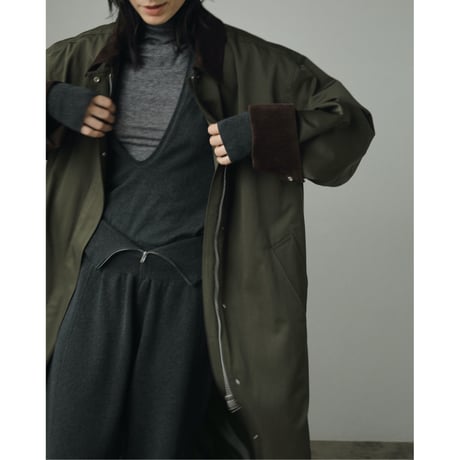 【ànuke】Twill Soutiencollar Coat