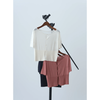 【Hella】cropped sheer knit cardigan　※納期4月中旬〜5月中旬