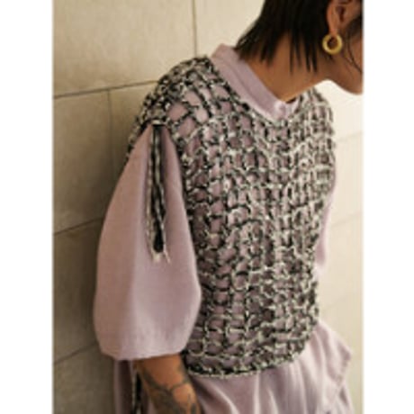 【YENN】CROCHET MESH TOPS