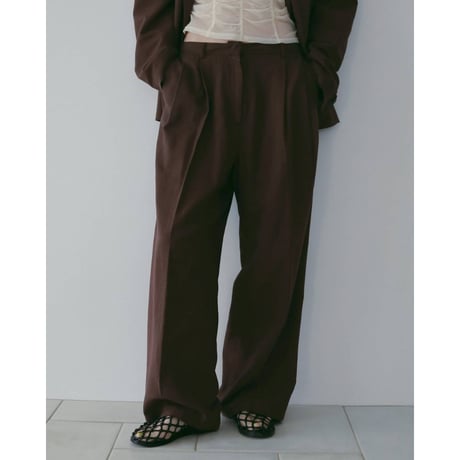 【anuke】Linen Tuck Pants