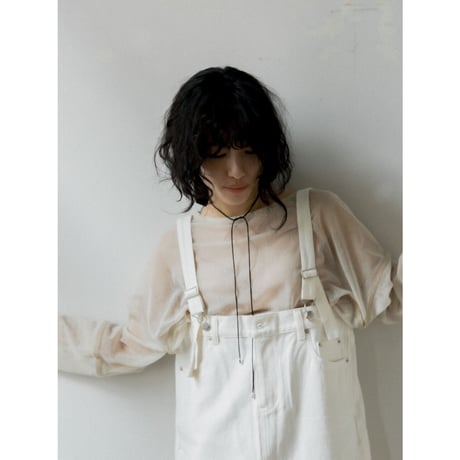 【AGAWD】パイピングメッシュカットソー
