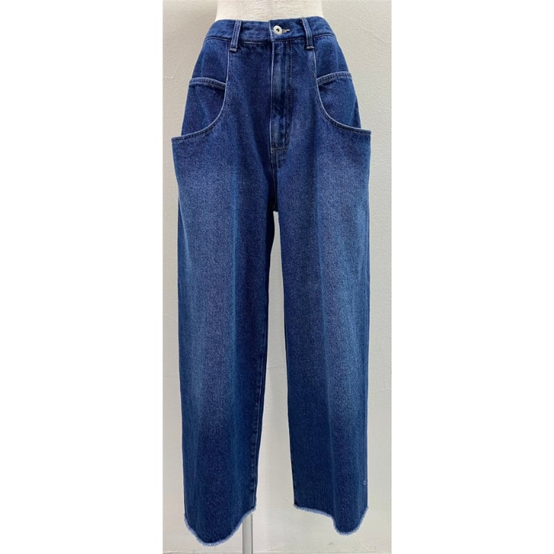 CYAN TOKYO　シアン トウキョウ　ドレープPKカルゼデニムバギー CYAN TOKYO】ドレープPKカルゼデニムバギー | selectshop kusukusu