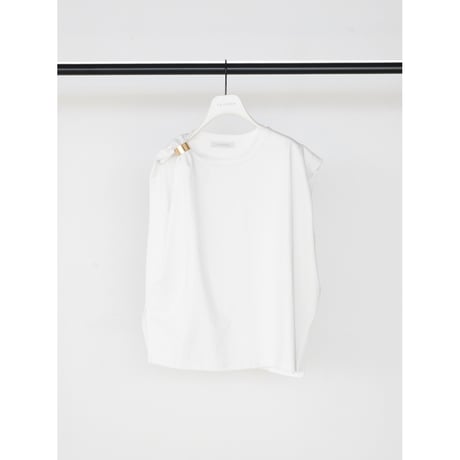 【CHIGNON】ﾒﾀﾙｸﾘｯﾌﾟ付きﾀｯｸTOPS