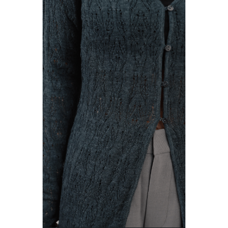 【Hella】crochet lace Vneck cardigan　※納期2月中旬〜3月中旬