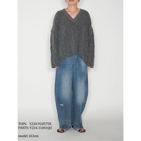 【YENN】CABLE PATTERN KNIT PO