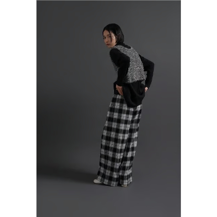 CYAN TOKYO】ウエストリブチェックワイド | selectshop kusukusu