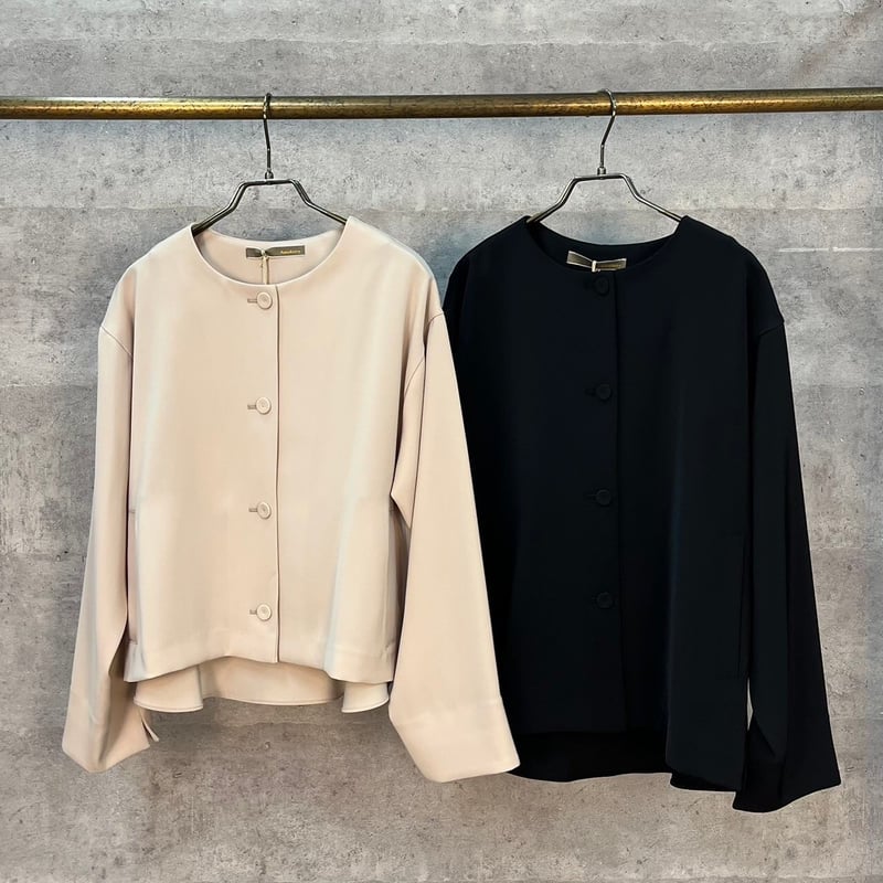 【11/25で削除します】新品★Anna Kerryのアウター★リバーシブル Anna Kerry】ROUND NoCollar JACKET | selectshop