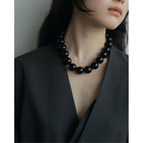 【anuke】Volume Blackball Necklace