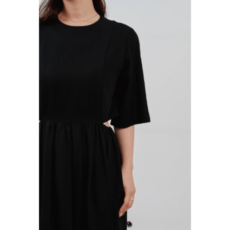 【Hella】waist side slit cocoon dress　※納期4月中旬〜5月中旬