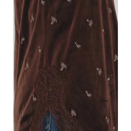 【TODAYFUL】Petit Flower Velour Tunic　※納期10月上旬～11月上旬