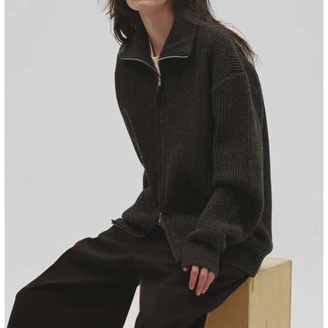 【TODAYFUL】Zipup Knit Cardigan　※納期12月上旬～1月上旬