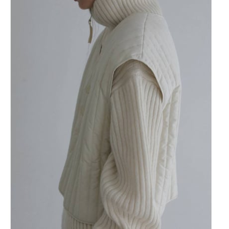 【anuke】Halfzip Rib Knit