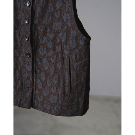 【anuke】Leopard Jacquard Vest※9月中～10月中
