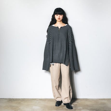 【AGAWD】リバーシブルボーダーニット