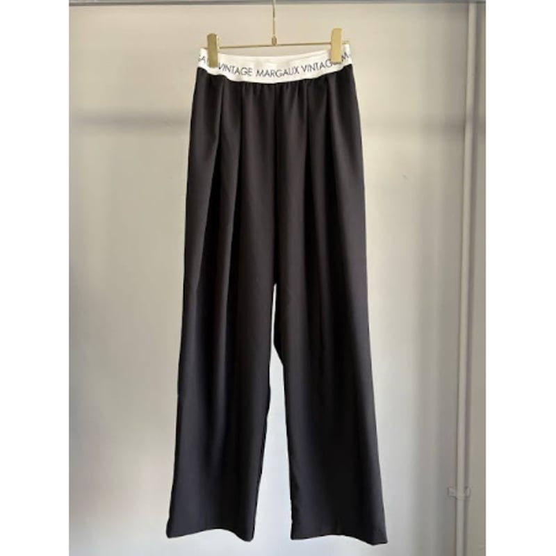 MARGAUX VINTAGE】ロゴウエストタックパンツ | selectshop kusu