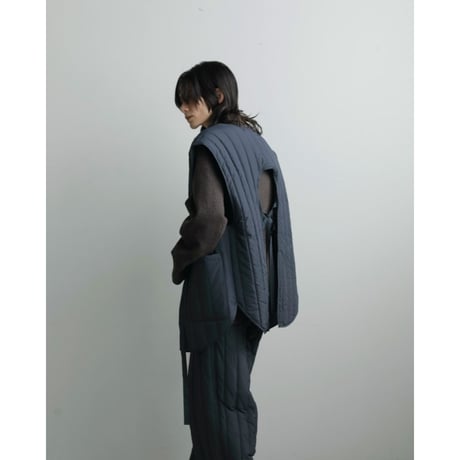 【anuke】Backopen Stripe Vest※10月中～11月中