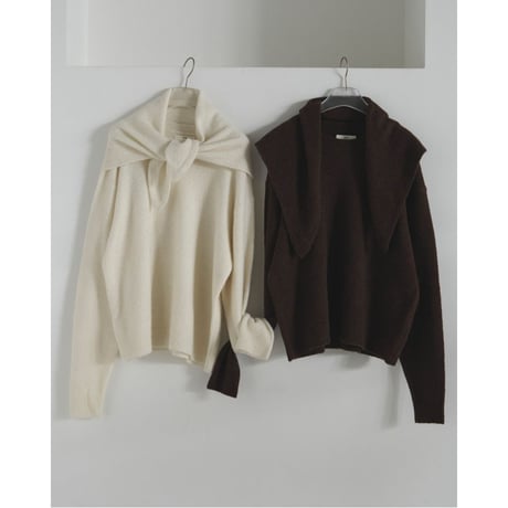 【anuke】Layered Scarf Knit※11月上～12月上