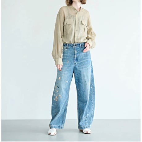 【KHA:KI】PAINT OVAL WIDE TROUSERS