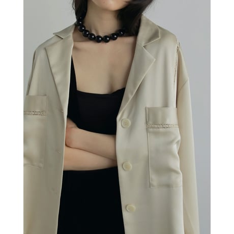 【anuke】Satin Tailored Shirts※10月上～11月上