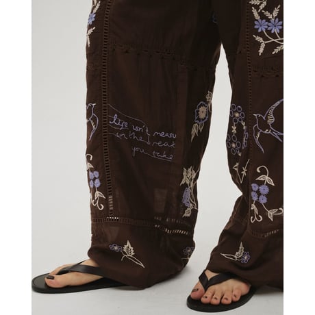 【TODAYFUL】Embroidery Patchwork Trousers