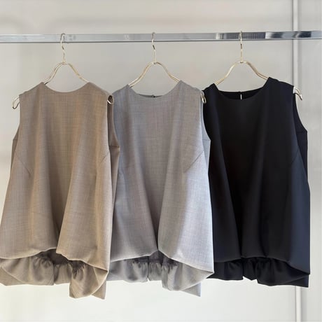 【MARGAUX VINTAGE】バルーンヘムノースリーブBL