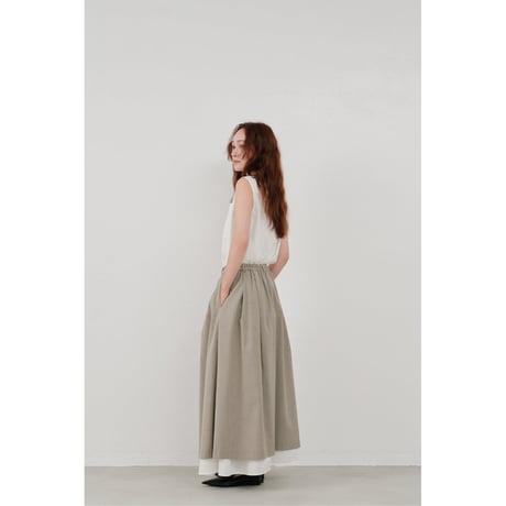 【Hella】striped layered skirt　※納期2月中旬〜3月中旬