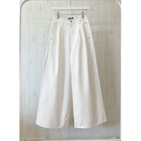 【L'ours Polaire et Bleu】タックワイドホワイトデニム