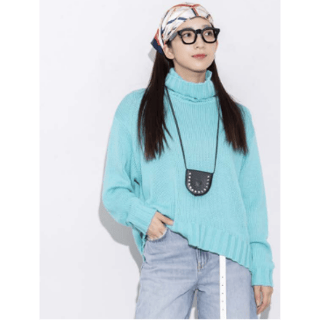 【MARGAUX VINTAGE】ローゲージタートルニット