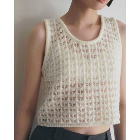 【anuke】Pattern Knit Tanktop　※納期8月上旬～9月上旬