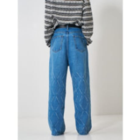 【YENN】 LASER CUT WIDE DENIM