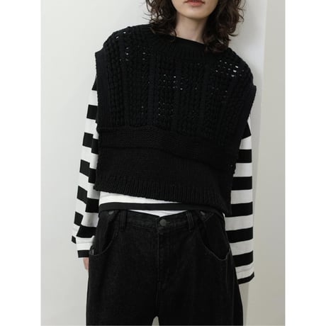 【YENN】HAND KNIT CAPE