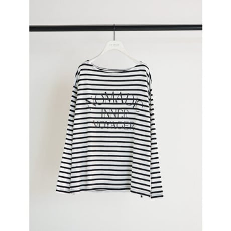 【CHIGNON】ﾎﾞｰﾀﾞｰﾌﾟﾘﾝﾄﾛﾝTee