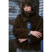 【LE MELANGE】ECOファージップアップブルゾン　※納期10月中旬～11月中旬