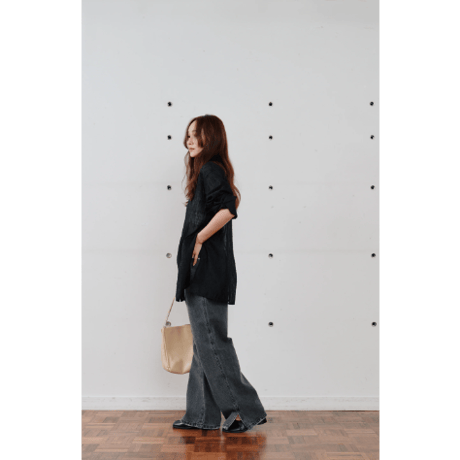 【Hella】cut jacquard long shirt　※納期3月中旬〜4月中旬