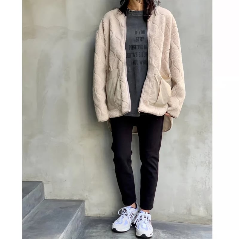 flamingo farm】ノーカラーボアブルゾン 150265 | selectshop flamingo farm】ノーカラーボアブルゾン 150265 | selectshop