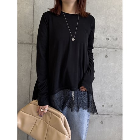 【ROSIEE】大人可愛い裾レースTOPS