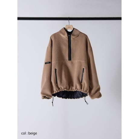【YENN】SHAGGY HALF ZIP JK　※納期：8月中旬～9月中旬