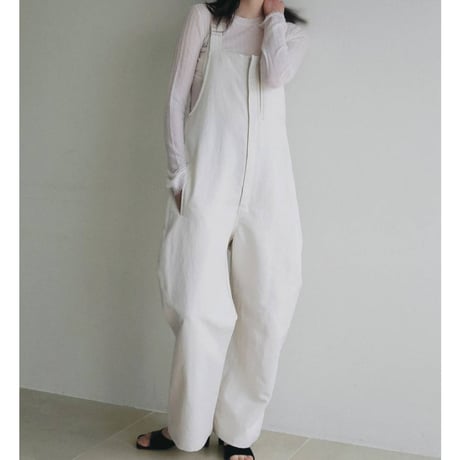 【anuke】Cotton Wide Salopette　※納期8月中旬～9月中旬