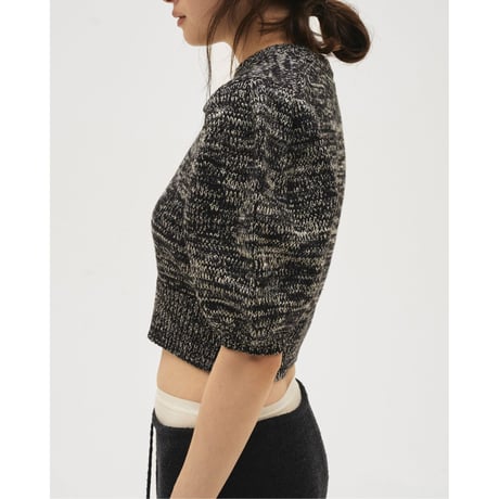 【TODAYFUL】Puffsleeve Mix Knit　※納期4月中旬〜5月中旬