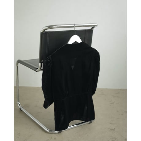 【ànuke】Gather Velour Blouse