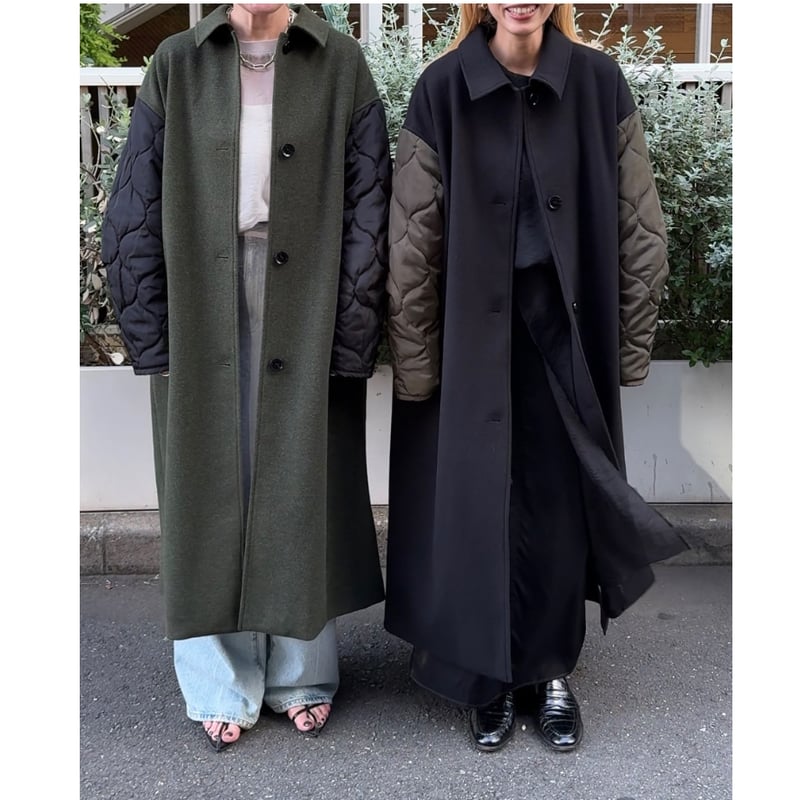 NOMINE】 袖キルティングステンカラーコート | selectshop kusukusu