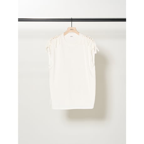 【YENN】 SHOULDER RIBBON TOPS