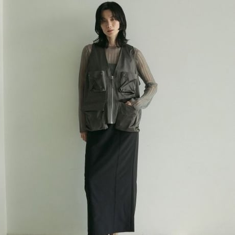【anuke】Satin Pocket Vest※2/下〜3/下