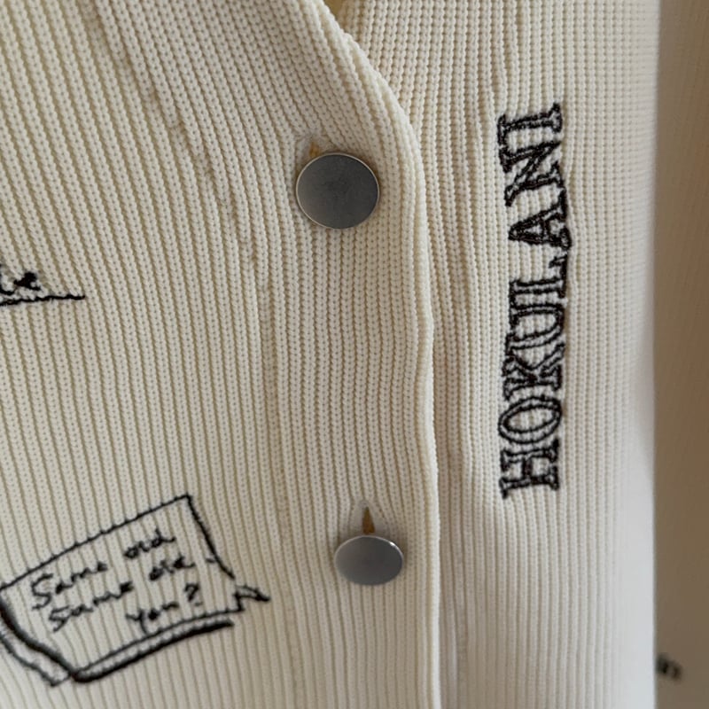 CLOCHE】刺繍ロゴカーディガン | selectshop kusukusu