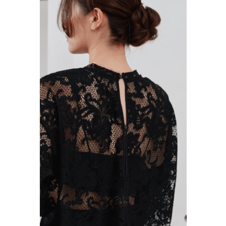 【Hella】rascel lace half sleeve top　※納期3月中旬〜4月中旬