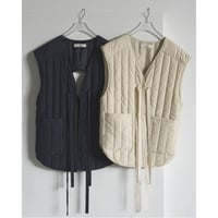 【anuke】Backopen Stripe Vest