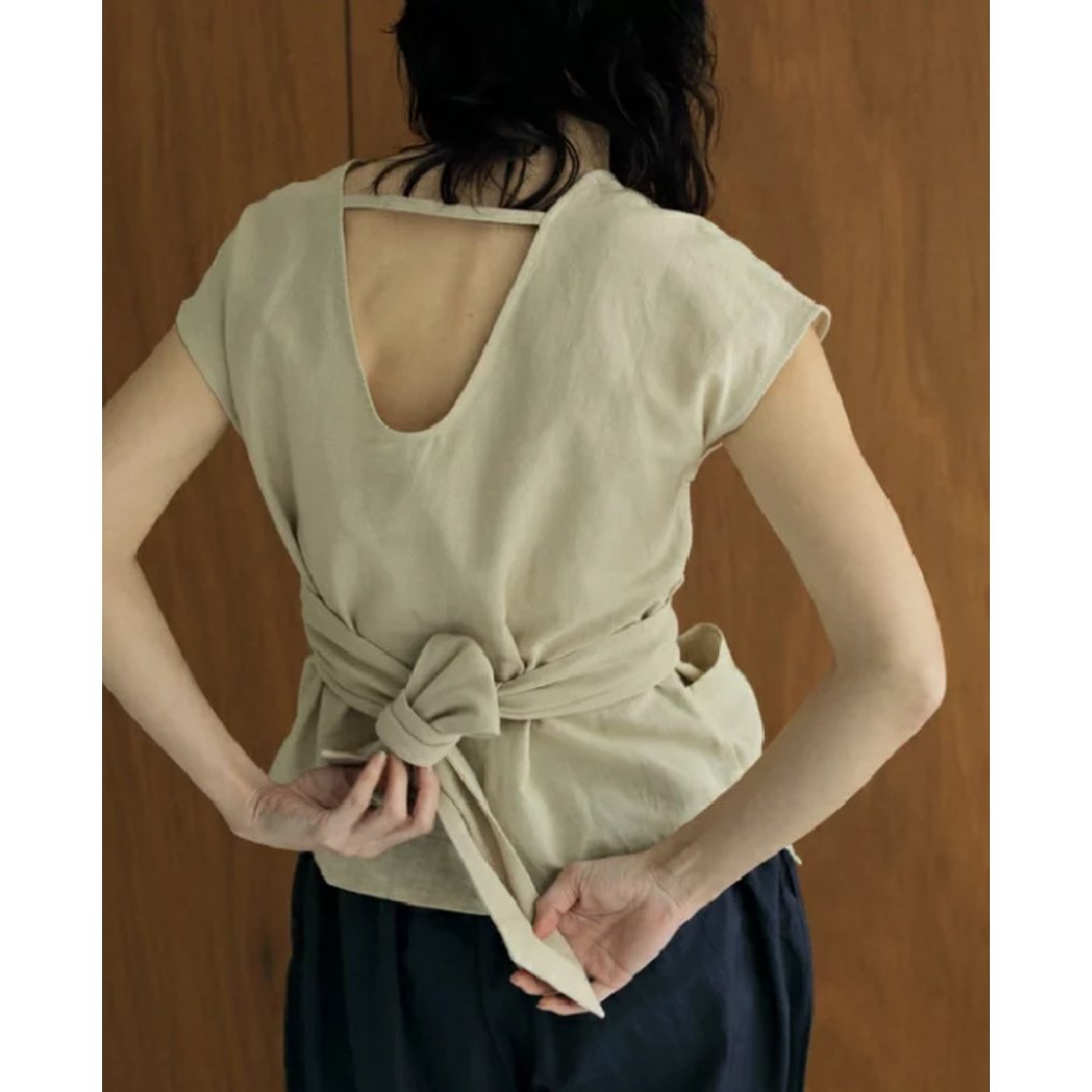 ànuke】Linen Cachecoeur Tops | selectshop kusu ànuke】Linen Cachecoeur Tops | selectshop kusu