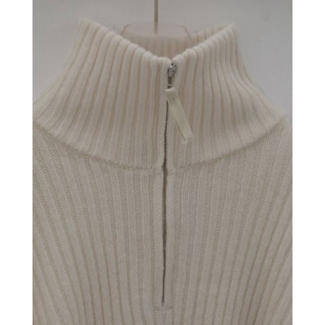 【anuke】Halfzip Rib Knit